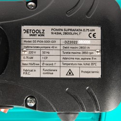 pompa suprafata 0.75kw 9/43m 2800l/h 1"