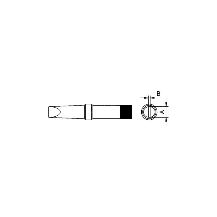 Vârfuri, rezistente, letconuri, duze aer cald, Vârf tip şurubelniţă 2,4x0,8mm 370°C -2, dioda.ro