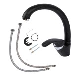 baterie monocomanda pipa mobila 210mm negru