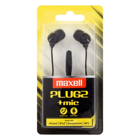maxell casca digital stereo plugz  microfon black 303759