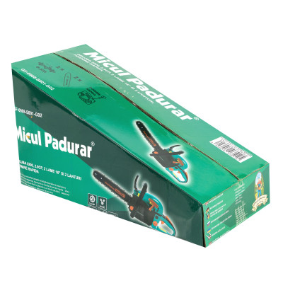 drujba micul padurar 5200 52cc 2.9cp 2 lame 16' si 2 lanturi, pornire rapida