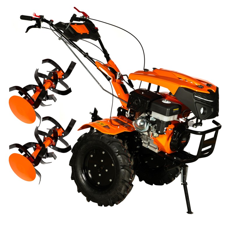 motocultor detoolz 15cp 420cc, benzina, 4t, 3 viteze, pornire manuala, cu roti