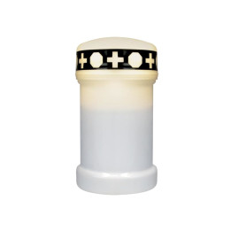 Lampi Iluminare, Candela Lumânare cimitir LED alba + 2 baterii LR14 gratuit -2, dioda.ro