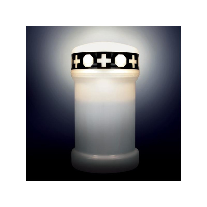 Lampi Iluminare, Candela Lumânare cimitir LED alba + 2 baterii LR14 gratuit -4, dioda.ro