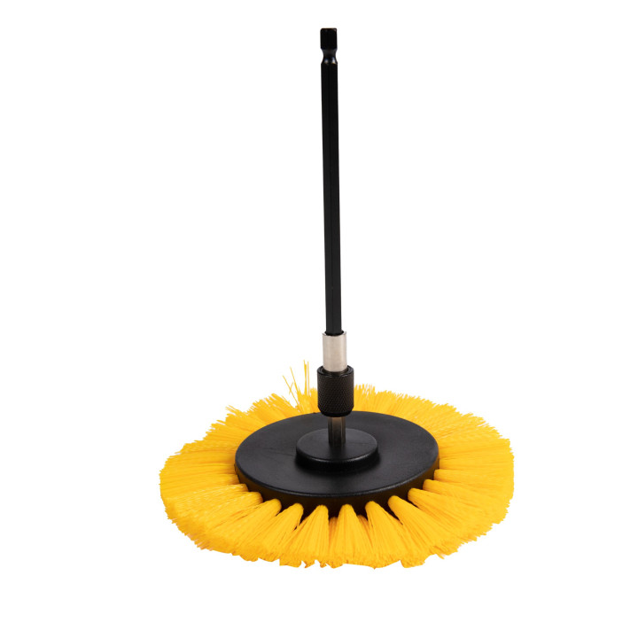 set 4 perii curatat cu tija/adaptor pentru bormasini