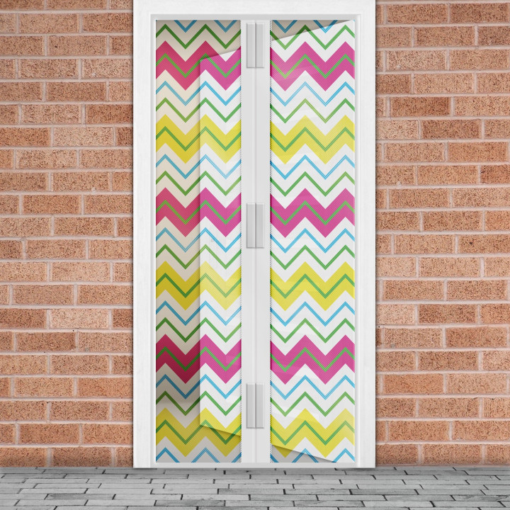 perdea anti-tantari pt. usi cu inchidere magnetica- 100 x 210 cm ,,zig-zag"