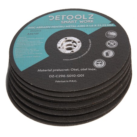 set disc abraziv pentru metal 180 mm (10/set)