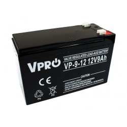 Acumulatori Baterii, Acumulator VPRO 9 Ah 12V AGM VRLA 6AKUAGM009 -1, dioda.ro