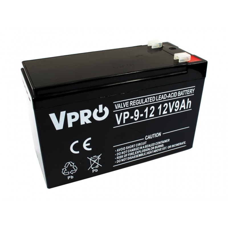 Acumulatori Baterii, Acumulator VPRO 9 Ah 12V AGM VRLA 6AKUAGM009 -1, dioda.ro