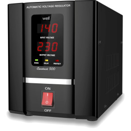 Stabilizatoare de tensiune, Stabilizator automat de tensiune cu servo motor 500VA Well -1, dioda.ro