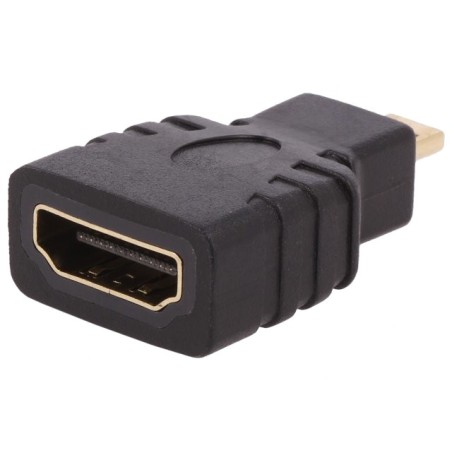 Cabluri, Adaptor HDMI soclu,micro mufă HDMI Culoare: neagră -1, dioda.ro