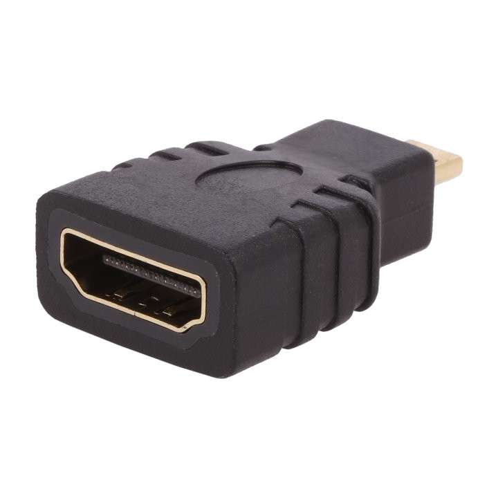 Cabluri, Adaptor HDMI soclu,micro mufă HDMI Culoare: neagră -1, dioda.ro