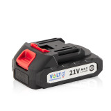 Mini drujba cu 2 acumulatori Li-Ion 21V, Manusi si Ochelari de rezerva, Lant de rezerva