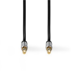 cablu audio stereo nedis 2.5mm - 3.5mm, 1m, negru