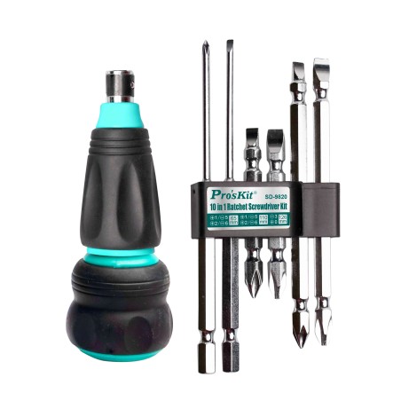 set surubelnita cu clichet 10 in 1 proskit