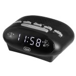 radio cu ceas si alarma, rc 821d, negru, trevi
