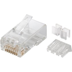 mufa retea rj45 8p8c cat6a neecranat contacte aurite 50µ, set 10 bucati, goobay