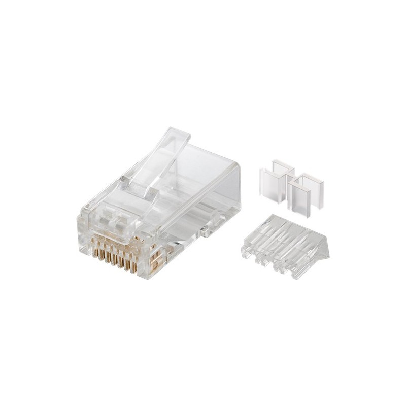 mufa retea rj45 8p8c cat6a neecranat contacte aurite 50µ, set 10 bucati, goobay