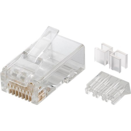 mufa retea rj45 8p8c cat6a neecranat contacte aurite 50µ, set 10 bucati, goobay