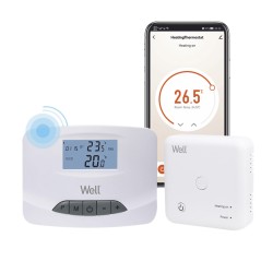 termostat electronic programabil cu afisaj digital wireless, smart, wifi well