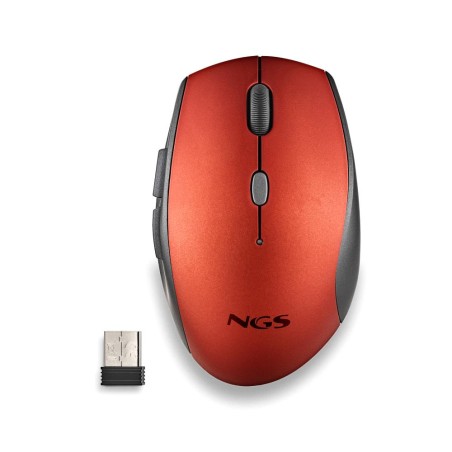 mouse wireless ngs bee, 1600dpi, silent click, rosu