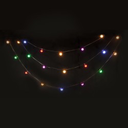 sir iluminat festiv 10m  ip44 cu 20 becuri led colorate