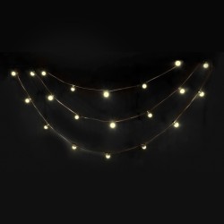 sir iluminat festiv 10m  ip44 cu 20 becuri led alb cald