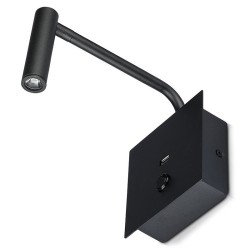 lampa led perete 3w 3000k - negru