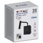 lampa led perete 3w 3000k - negru lampa led perete 3w 3000k - negru