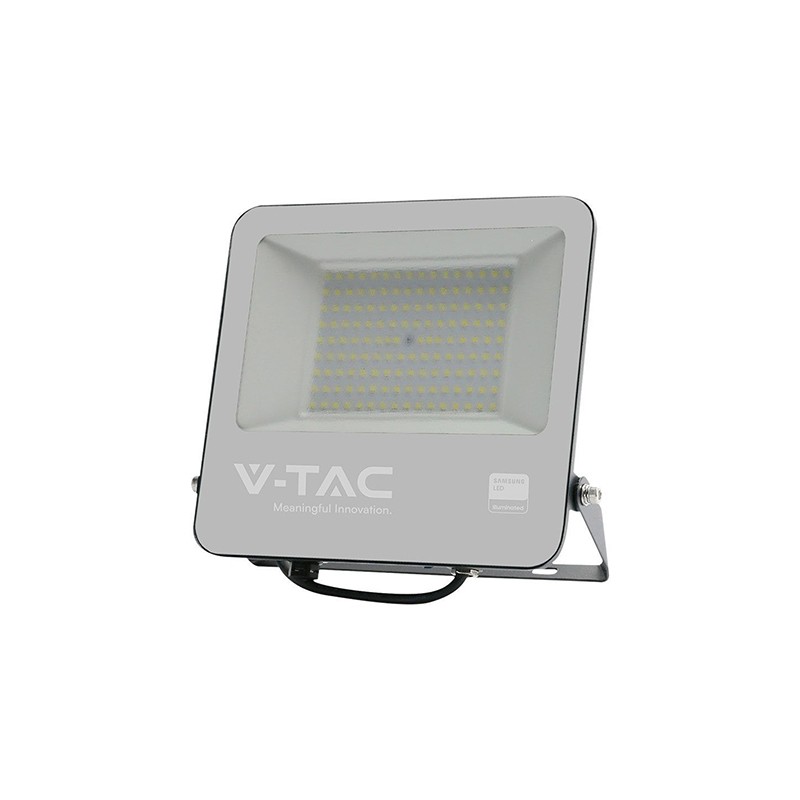 reflector led smd 100w 6500k ip65 cablu 1m cip samsung - negru/gri