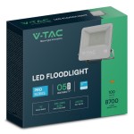 reflector led smd 100w 6500k ip65 cablu 1m cip samsung - negru/gri