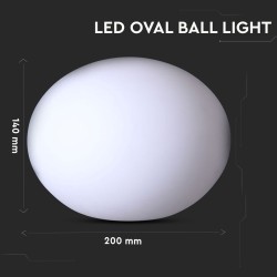 lampa led rgb decorativa exterior ip67 20x14cm