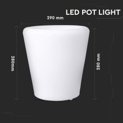 lampa led rgb model recipient plante 28x29cm