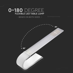 lampa led birou 3in1 flexibil - alb
