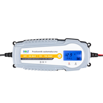 Incarcatoare redresoare baterii auto agm si gel, Redresor încărcător automat 12-24V LCD 10A VOLT POLSKA -7, dioda.ro