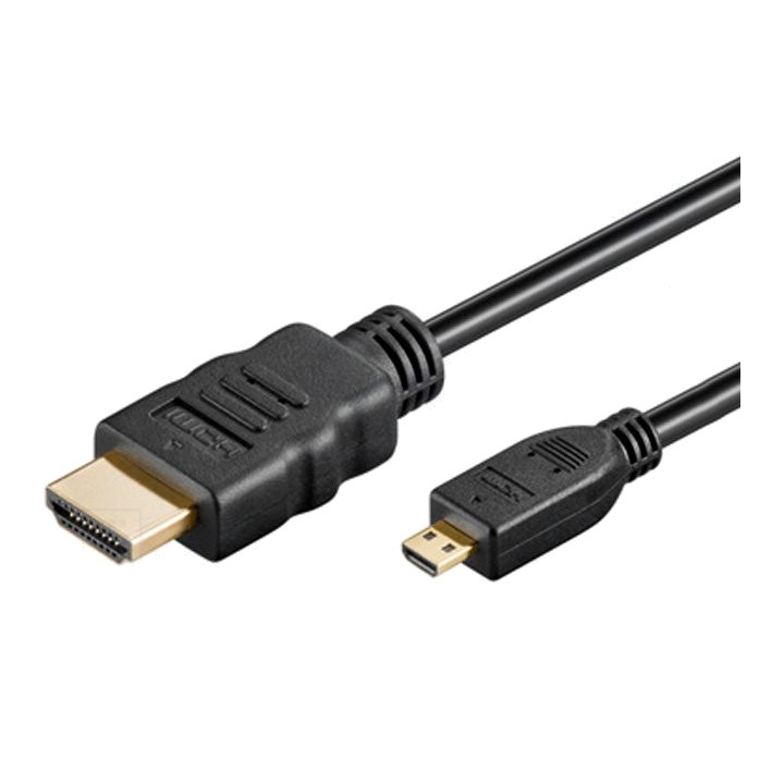 Cabluri, Cablu HDMI 1.4 micro mufă HDMI,HDMI mufă 2m negru -1, dioda.ro