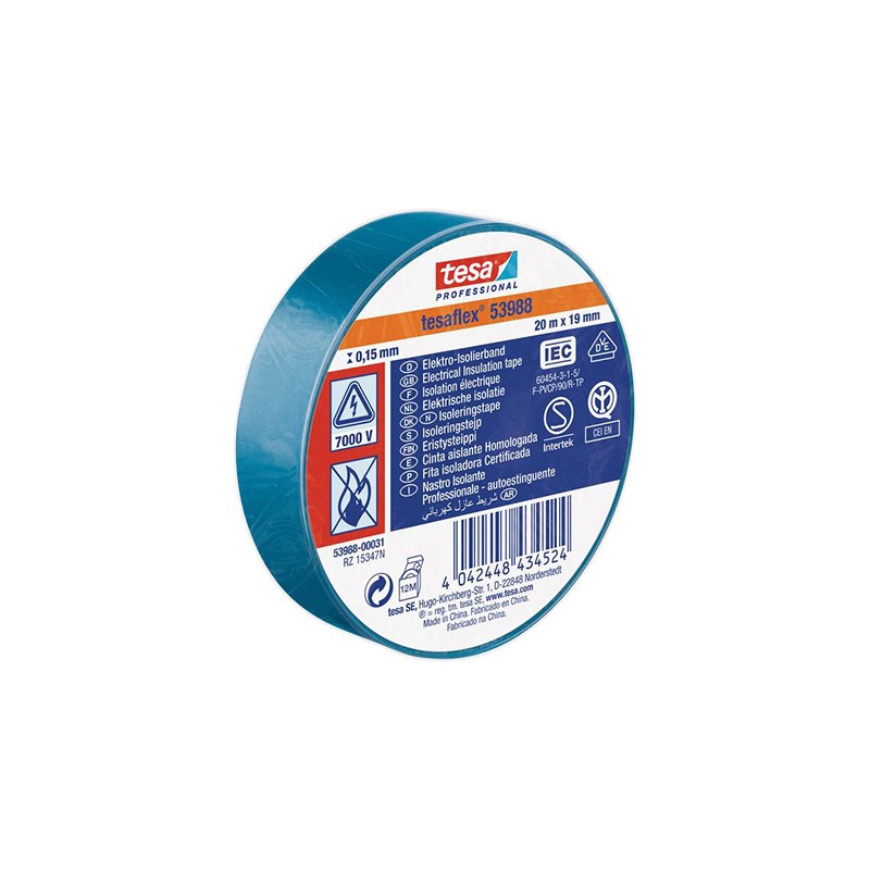 banda izolatoare tesaflex 20m albastru 10buc