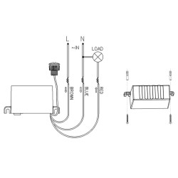 senzor crepuscular cu sonda externa 2000w