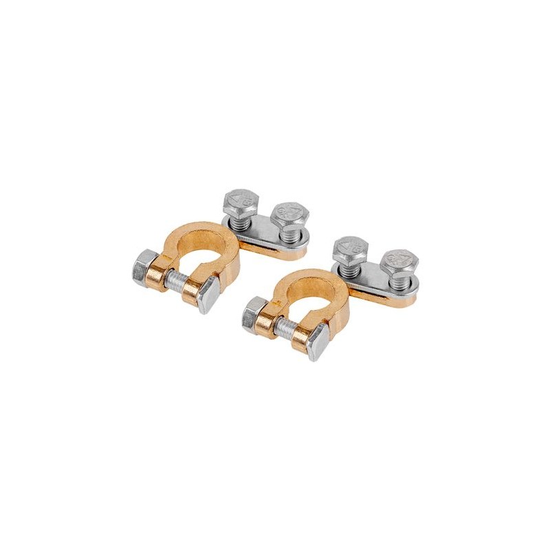 set 2 borne baterie + / -