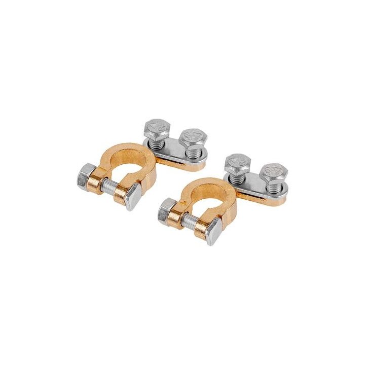 set 2 borne baterie + / -