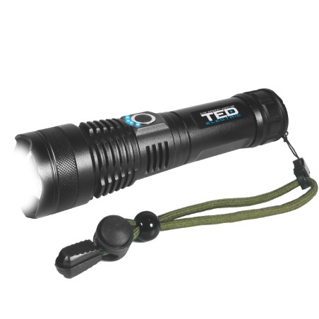 lanterna cu acumulator si zoom 1600lm, include 1 x 18650, tl-9136 ted