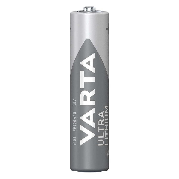 baterie litiu 1.5v aaa r3, dimensiuni 10.5 x 44.5 mm varta blister 4