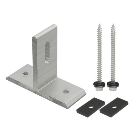 suport "t" pentru fixare panou fotovoltaic pe acoperis de tabla