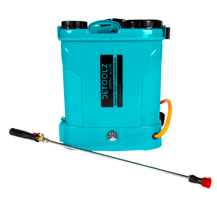 pompa de stropit cu acumulator, detoolz 12l