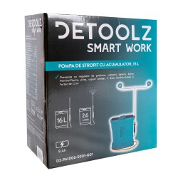pompa de stropit cu acumulator, detoolz 16l
