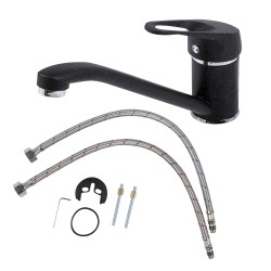 baterie monocomanda pipa mobila 226mm negru