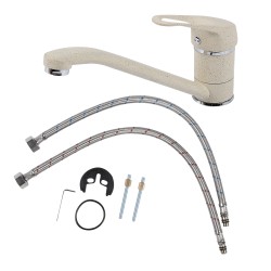 baterie monocomanda pipa mobila 226mm bej