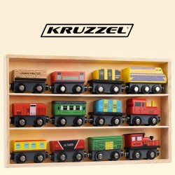 cale ferata din lemn - 12 bucati. kruzzel 23522