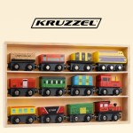 cale ferata din lemn - 12 bucati. kruzzel 23522