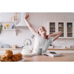 fierbator electric cu termometru 1.7l bd-701 alb